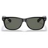 Ray-Ban Occhiali da Sole RB2132 901/58 New Wayfarer Nero Lucido/Verde Unisex Polarizzati 58/18/145