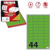 MarkIn Etichetta adesiva A/406 verde fluo 100fg A4 47,5x25,5mm (44et/fg) Markin