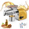 VEVOR Macchina Pressa Elettrica Spremitura dell'Olio, Estrattore Automatico 1250 W Frantoio per Olio 5 kg/h Pressatura a Caldo Freddo, Estrazione Semi Arachidi Sesamo Mandorle, Acciaio Inox, Giallo