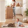 VEVOR Cancelletto di Sicurezza per Bambini, Recinzione Larghezza Regolabile da 670 a 1080 mm Altezza 715 mm, Senza Barra Inferiore, Installazione Semplice con Kit di Montaggio, per Porte Scale Cani