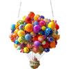Generic Ornamento da appendere in acrilico, acchiappasole 2D, colorato mongolfiera, fantasia con luce solare, ciondolo per esterni, giardino, finestra, cortile, decorazione per patio, 18 x 20 cm