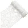 GORGECRAFT Rotolo di Pizzo Da 5 metro Tessuto In Pizzo di Cotone Bianco 6.1 larghi per Decorazioni con Bordo Smerlato per Abito Tovaglia Fascia per Capelli Festival di Nozze Decorazioni per Eventi
