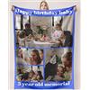 YUzzles Coperta Con Foto Personalizzate Plaid Di Testo Personalizzata Regali Personalizzato Per Compleanni, Anniversari Per Papà, Mamma, Bambini, Amici E Amanti Regalo Natale (4 Foto)
