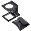 Yosoo Lente D'Ingrandimento 8x Portatile, Triplice Piegatura Supporto Fatto In Lega Di Zinco Con Lampadine A LED, Attrezzo Per La Riparazione Di Tessuti E Collezione Di Gioielli,28cm (Nero)