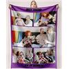 YUzzles Coperta Con Foto Personalizzate Plaid Di Testo Personalizzata Regali Personalizzato Per Compleanni, Anniversari Per Papà, Mamma, Bambini, Amici E Amanti Regalo Natale (5 Foto)