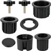 Csuntikulo Anelli Riduttori per Base Ombrellone, Adattatore per Supporto e Boccola a Terra,Compatibile con Pali 32-48 mm,per Base in Granito e Cemento,Set Riduttori Ombrellone
