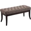 CLP Panca Design Chesterfield Ramses In Tessuto I Panchina Ingresso Capitonné, Telaio Legno Scuro I Panchina Fondo Letto 100 CM, Colore:tortora, Dimensione:100 cm