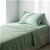 Ruggeri - Completo Letto Singolo - 100% Morbida Microfibra di Alta Qualità | 1 Federa + 1 Lenzuolo con Angoli + 1 Lenzuolo Sopra - Collezione Everyday (Verde, Singolo)