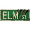 flinelife Elm Street Sign, 40,6 x 15,6 cm, insegna in metallo del film horror, Nightmare on Elm Street Wreath Sign