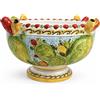 CERAMICHE CALTAGIRONE Coppa Siciliana Fichi d'India in Ceramica Ø 54