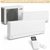Mitsubishi Electric MSZ-AY Dual Split 12.000+9.000 BTU 4,2 kW per 1 ambiente da 30-35 mq + 1 da 20-25 mq