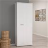 LBSIGN Armadio Multiuso Portascope 2 Ante 5 Vani 70x35x180h Nube Bianco