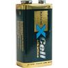 XCell Performance Alkaline 6LR61 9V Block batteria (in blister di cartone, prestazioni ottimali, alta densità di energia, lunga durata) 115357