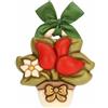 THUN, Formella con Peperoncini in Ceramica Decorata a Mano, Versione Grande, Idea Regalo, 11 x 11 x 3 cm