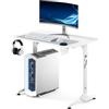 DIABLO Scrivania Gaming grande scrivania gamer stabile tavolo PC con gestione cavi tappetino supporto cuffie porta bicchiere scrivania computer ergonomica robusta setup 100 cm x 60 cm x 75 cm