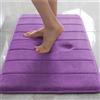 ping bu Tappetino da bagno antiscivolo, in memory foam, extra morbido, super assorbente d'acqua, tappeto da bagno, per casa e cucina (50 x 80 cm, viola)