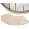 ノーブランド品 Tappetino da bagno curvo - Tappeto assorbente lavabile, tappeto antiscivolo decorativo, tappetino da doccia accessori | Dispositivo di sicurezza per ingresso appartamento, camper, camera d'albergo
