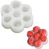 Ipotkitt 1 stampo in silicone a 7 cavità a forma di fiore bianco, piccole rose floreali, per caramelle, fondente, torte, cioccolato, keto, bombe, gelatina, ghiaccio, candele, artigianato