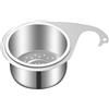 Generic Cestello per lavello in acciaio inox, filtro per lavello a forma di cigno, design a forma di cigno in acciaio inox, per catturare gli alimenti e prevenire l'intasamento, accessorio per lavello