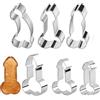RhiVrillion 6 Pezzi Set di Formine per Biscotti in Acciaio Inossidabile, Stampini Biscotti in Forma di Pene, Stampi per Biscotti Duraturi per San Valentino, Feste con Amici, Compleanni e DIY