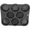 HEEPDD Teglia per Pane in Silicone, Stampo Antiaderente per Panini per Hamburger, Perfetto per Cuocere Panini Freschi per Hot Dog, Design a 8 Fori Facile Pulizia