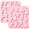 Ipotkitt 2 stampi in silicone per biscotti a forma di note musicali, rosa, strumenti per fare torte fai da te, budino al cioccolato, mousse