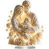 Oshhni 2d Jesus Holy figura decorazione piatto da tavolo piatto ornamento arte artigianale cartello acrilico per la sala da letto sala da letto sala da, Famiglia Sacra Bianca