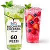 G.M. DISTRIBUZIONE 60 Bicchieri da Cocktail Monouso in Plastica Trasparente da 355ml, Tumbler Usa e Getta di Alta Qualità x Bevande fredde, Riciclabili, Discoteche, Gin tonic, Mojito