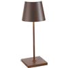 Zafferano Poldina Mini Pro LED lampada da tavolo Corten