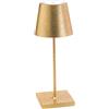 Zafferano Poldina Mini Pro LED lampada da tavolo Foglia color Oro