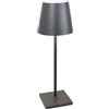 Zafferano Poldina L DESK Pro LED lampada da tavolo Grigio scuro