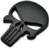 GIVBRO Emblema per auto a forma di teschio, in metallo, per lo styling, adesivo 5,8 x 4,3 cm, nero