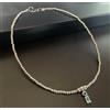 Collana con ciondolo di swarovski da donna in argento 925 catenina acciaio inox