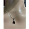 Ciondolo Artigianale Pietra Onice Nera in Argento 925 Gemma Perla Teardrop S-241
