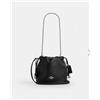 COACH Faye Mini borsa con coulisse nera borsa a tracolla a 2 vie in pelle uff...
