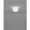 Vistosi LUCCIOLA LAMPADA DA SOFFITTO 18 BIANCO IN VETRO SATINATO BIANCO LUCIDO 1 LUCE ATTACCO E14