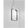Vistosi GROOVE SOSPENSIONE 60 BIANCO SATINATO ANTRACITE 1 LUCE ATTACCO E14