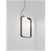 Vistosi GROOVE SOSPENSIONE 60 BIANCO SATINATO BRONZO OPACO 1 LUCE ATTACCO E14