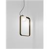 Vistosi GROOVE SOSPENSIONE 60 BIANCO SFUMATO BRONZO OPACO 1 LUCE ATTACCO E14