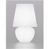 Vistosi NAXOS LAMPADA DA TAVOLO 76 BIANCO SATINATO BIANCO LUCIDO 1 LUCE ATTACCO E27