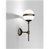 Vistosi PEGGY APPLIQUE A PARETE BIANCO LUCIDO OTTONE ANTICATO 1 LUCE ATTACCO E14