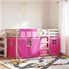Vidaxl Letto a Castello senza Materasso Rosa 80x200 cm Legno di Pino