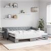 Vidaxl Divano Letto con Letto Estraibile Grigio Chiaro 90x200 Tessuto