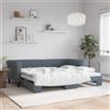 Vidaxl Divano Letto con Letto Estraibile Grigio Scuro 90x200cm Velluto