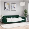 Vidaxl Letto da Giorno Verde Scuro 100x200 cm in Velluto