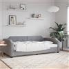 Vidaxl Letto da Giorno Grigio Chiaro 80x200 cm in Tessuto