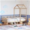 Vidaxl Dormeuse con Tetto 80x200 cm in Legno Massello di Pino