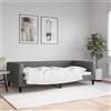 Vidaxl Letto da Giorno Grigio Scuro 100x200 cm in Tessuto