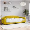 Vidaxl Letto da Giorno Giallo 90x200 cm in Velluto