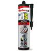 FISCHER, MS Ultra Tack Bianco Polimero Silicone Sigillante Adesivo per Riempimento di Crepe, Guarnizioni, Vasca, Finestre e Colla Forte (290 ml)